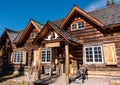 Skoki Ski Lodge Wood Log Cabin Facade Building Exterior Royalty Free Stock Photo