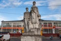 Soviet monument `Glory of Labor` on the central square