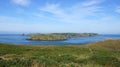 Skomer Island from Martin's Haven in Wales Royalty Free Stock Photo