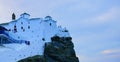 White Churches of Skopelos, Greece Royalty Free Stock Photo