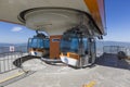 SKOPJE, MACEDONIA - APRIL16, 2016: Aerial view of cable car on V Royalty Free Stock Photo