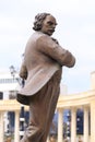 Bronze sculpture of Adem Gajtani in downtown Skopje, Macedonia