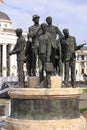 Monument of the Boatmen of Salonica in Skopje, Macedonia