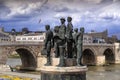 Monument of the Boatmen of Salonica in Skopje, Macedonia