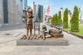 Statue of jewish children at Holocaust Memorial Center for the Jews of Macedonia