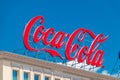 Wordmark of Coca-Cola, trademarked by The Coca-Cola Company. Coca-Cola, or Coke, is a popular carbonated soft drink