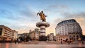 Monument of Alexander the Great in Skopje, Republic of North Macedonia Royalty Free Stock Photo