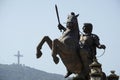 Big statue of Alexander the Great in Skopje, North Macedonia