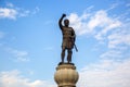 Skopje, North Macedonia - September 15, 2023, Statue of Philip II in Skopje, North Macedonia