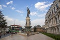 Skopje, North Macedonia - September 15, 2023, Statue of Philip II in Skopje, North Macedonia