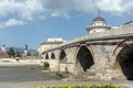 Skopje City Center and Archaeological Museum and Old Stone Bridge, Republic of Macedo Royalty Free Stock Photo