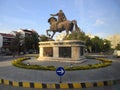 Skopje, 1st september: Equestrian Monument from Skopje the Capital of North Macedonia