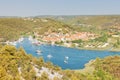 Skradin, Croatia - Aerial view upon the old town of Skradin Royalty Free Stock Photo