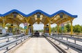 Highway toll gate in Zadar, Croatia.