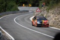 Skradin Croatia June 2020 Honda Civic ep3 type r in a racing championship, going up on a hill climb at high speed
