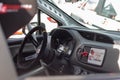 Skradin Croatia June 2020 Interior cockpit view of a Toyota Yaris modified for racing, special group sponsored by toyota racing Royalty Free Stock Photo