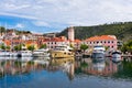 Skradin is a small historic town in Croatia Royalty Free Stock Photo