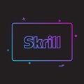 Skrill card icon design vector