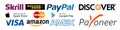 Skrill Payoneer, PayPal Mastercard, Visa, Amazon, Discover, WU etc- popular payment systems. Google pay, app pay icons. Google