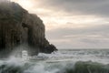 Skrinkle Sandstones Group pembrokeshire south wales at dawn