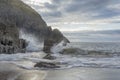 Skrinkle Sandstones Group pembrokeshire south wales at dawn