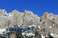 Amazing spring landscape of Skrlatica Peak (2740m) in the Julian Alps, Triglav National Park, Slovenia. Royalty Free Stock Photo