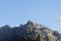 Amazing spring landscape of Skrlatica Peak (2740m) in the Julian Alps, Triglav National Park, Slovenia. Royalty Free Stock Photo