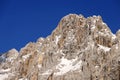 Amazing spring landscape of Skrlatica Peak (2740m) in the Julian Alps, Triglav National Park, Slovenia. Royalty Free Stock Photo