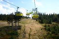 Skrzyczne, cableway Beskidy Mountains Royalty Free Stock Photo