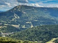 Skrzyczne - the highest peak in the Beskid Slaski mountain group in the Outer Western Carpathians in Poland. View from Klimczok