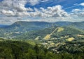 Skrzyczne - the highest peak in the Beskid Slaski mountain group in the Outer Western Carpathians in Poland. View from Klimczok