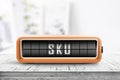 SKU sign and abbreviation for stock keeping unit