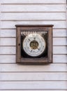 Old antique Hygrometer Weather station in the centrum of Skudeneshavn Royalty Free Stock Photo