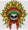 skull apache 2 VECTOR ILLUSTRATION DOWNLOAD
