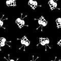 SKULL WITH ARROWS SEAMLESS PATTERN