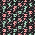 skull background. Vector illustration decorative design