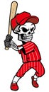 Skull baseball mascot