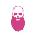 Skull with beard Vector