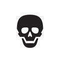 Skull - black icon on white background vector illustration for website, mobile application, presentation, infographic. Sceleton de