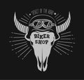 Skull bull. Design element in vector