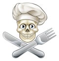 Skull Chef Pirate Cartoon Royalty Free Stock Photo