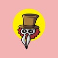 Skull clown mascot logo