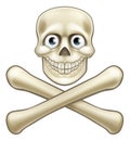 Skull and Crossbones Cartoon Character Royalty Free Stock Photo