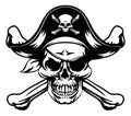 Pirate Skull and Crossbones Royalty Free Stock Photo