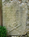 Skull and Crossbones on Gravestone