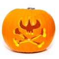 Skull Crossbones Halloween Pumpkin