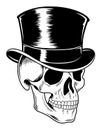 Skull in the cylinder hat