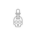 Skull, dagger, nasty outline icon. Element of nasty icon. Thin line icon for website design and development, app development.