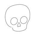 skull dead halloween isolated icon