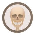 Skull Deaths Head Pirate Logo Circle Frame